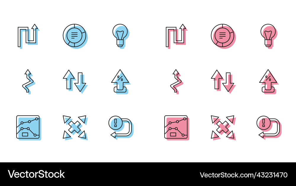 Set line graph chart diagram many ways Set line graph chart diagram many ways vector image