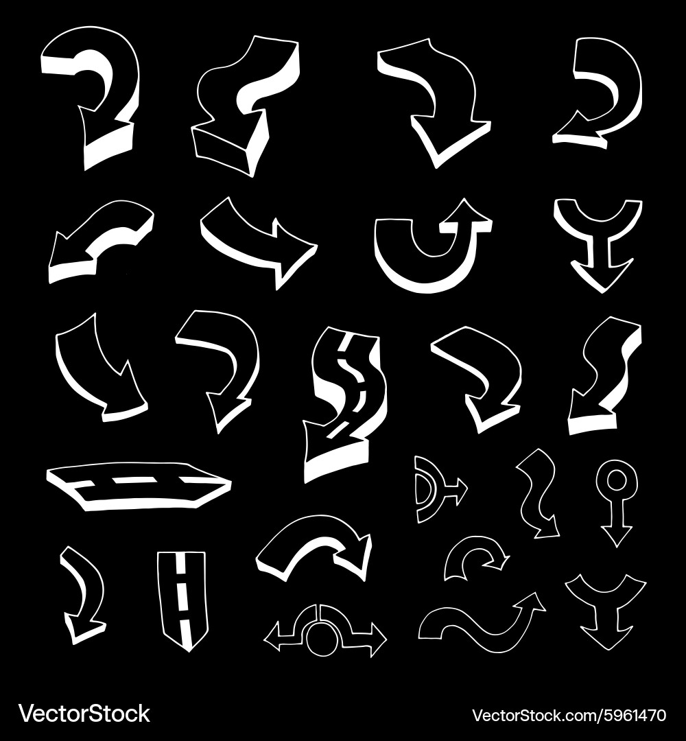 Set of arrows vector image