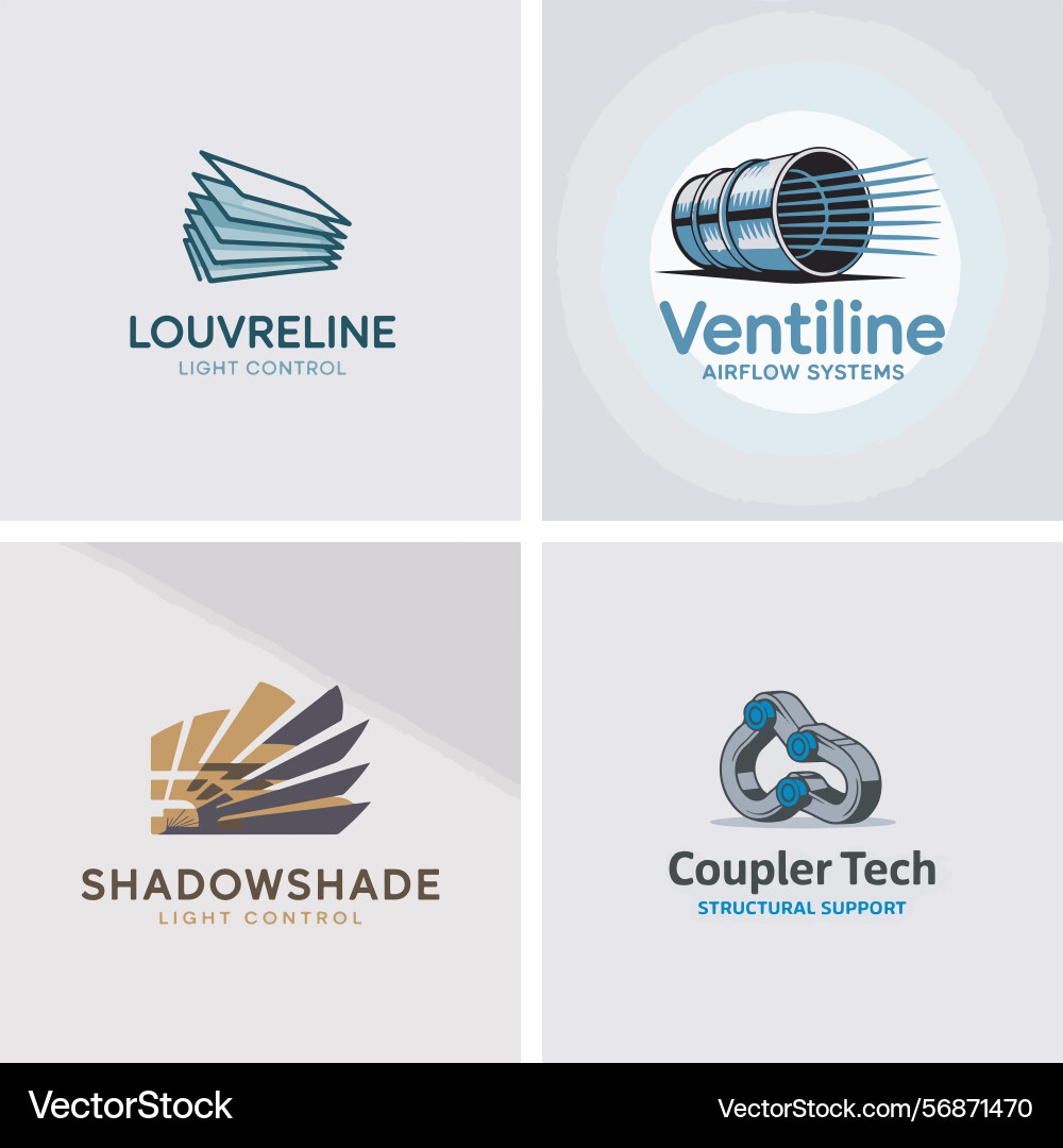 Specializing in light control airflow systems log vector image