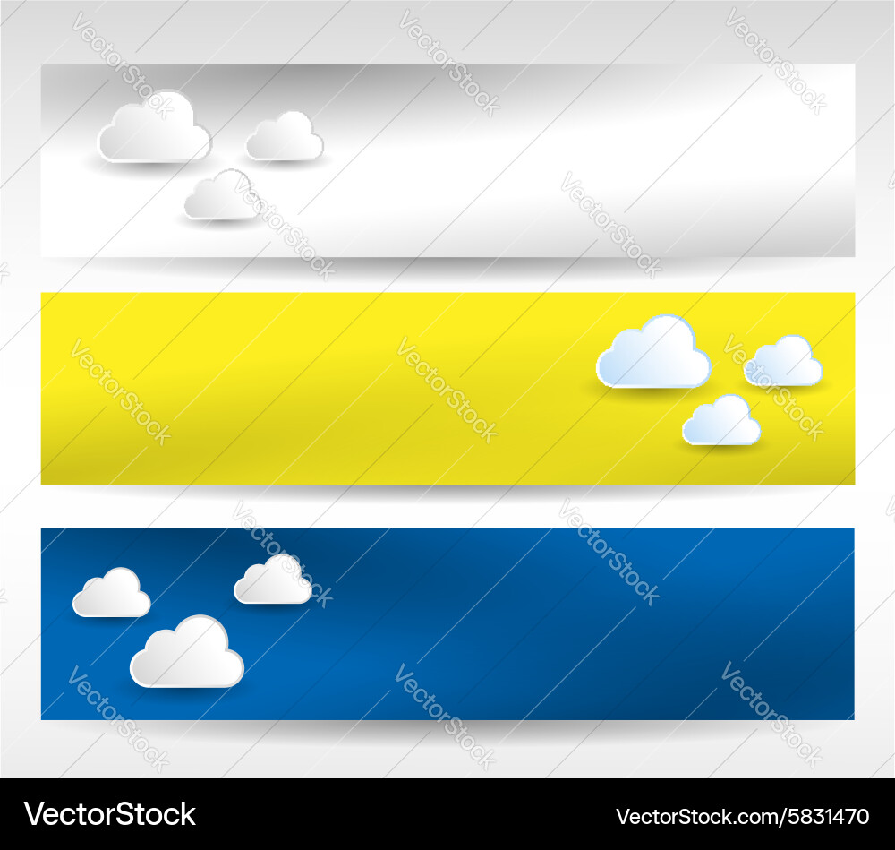 Web headers clouds Vector Image