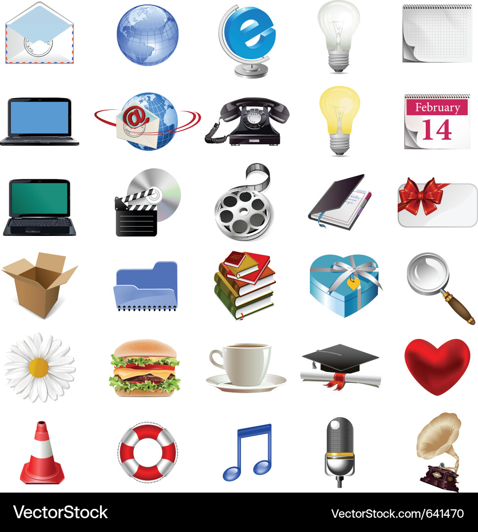 Web icons Vector Image