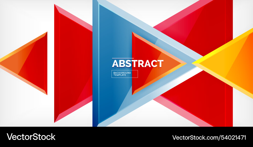 Abstract background - colorful triangles with 3d Abstract background - colorful triangles with 3d Vector Image