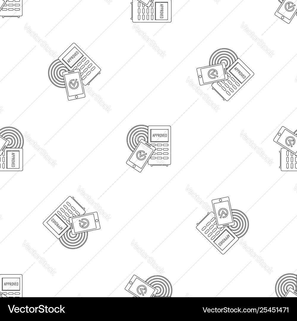 Approved terminal payment pattern seamless Approved terminal payment pattern seamless vector image