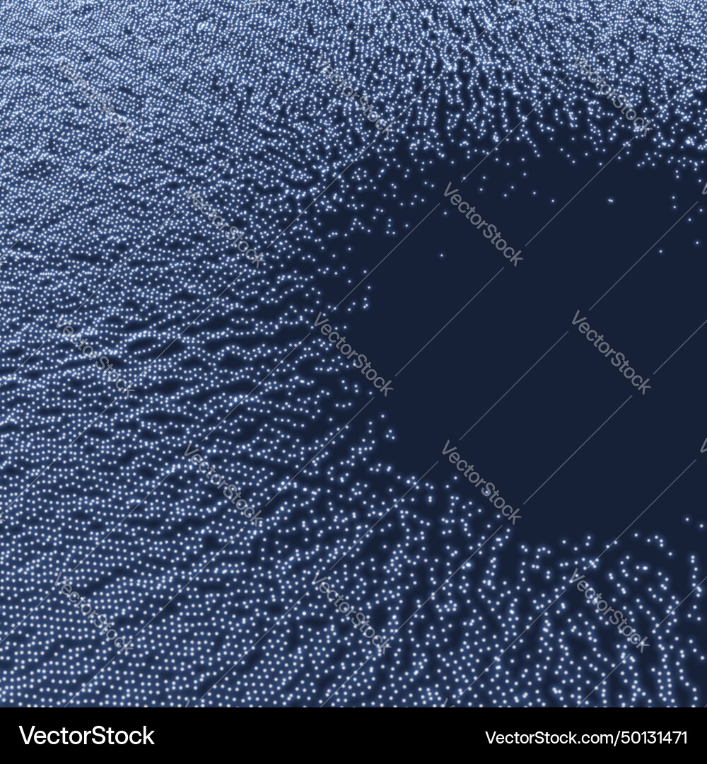 Array with dynamic particles 3d technology style Array with dynamic particles 3d technology style vector image