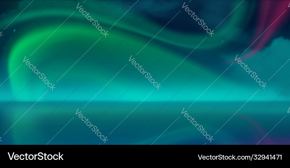 Aurora borealis Nordlichter am Nachthimmel Aurora borealis Nordlichter am Nachthimmel vektorbild