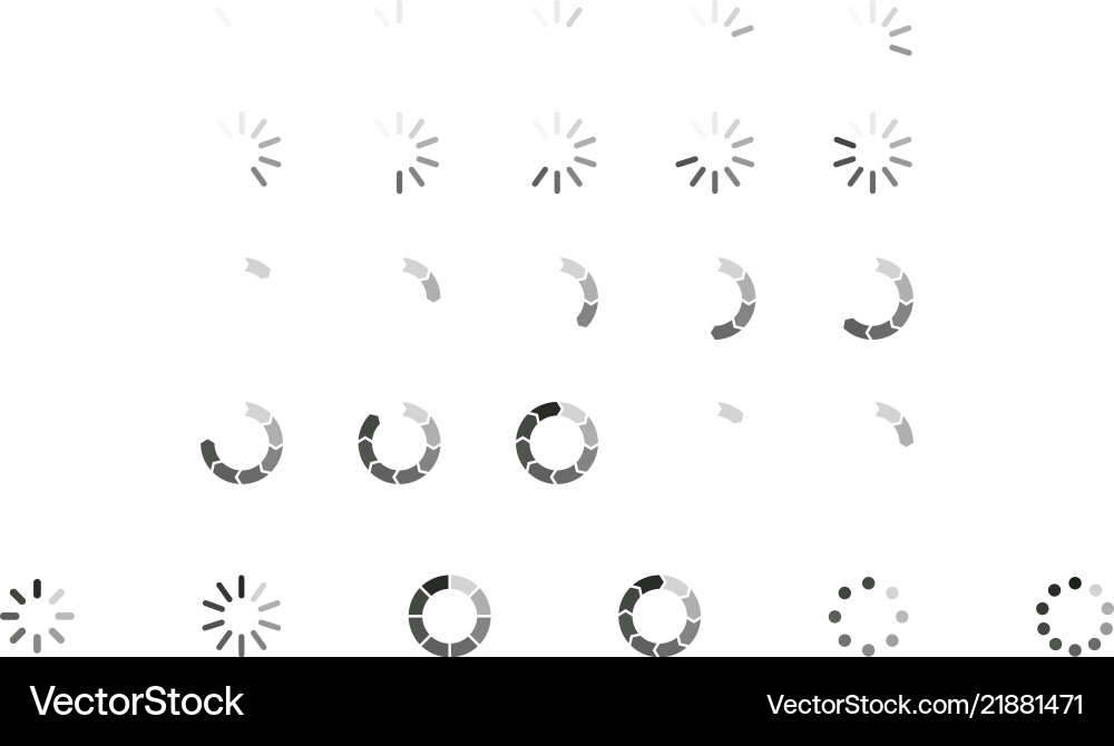 Collection of round loading bar for web Collection of round loading bar for web Vector Image