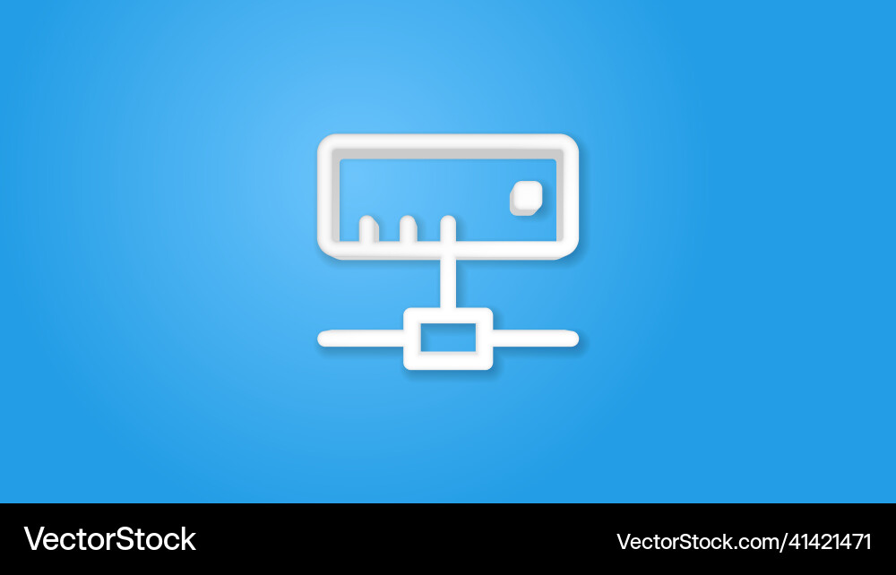 Data center server realistic icon 3d line Data center server realistic icon 3d line vector image