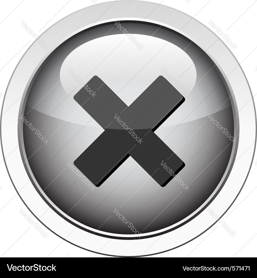 Delete button Vector Image