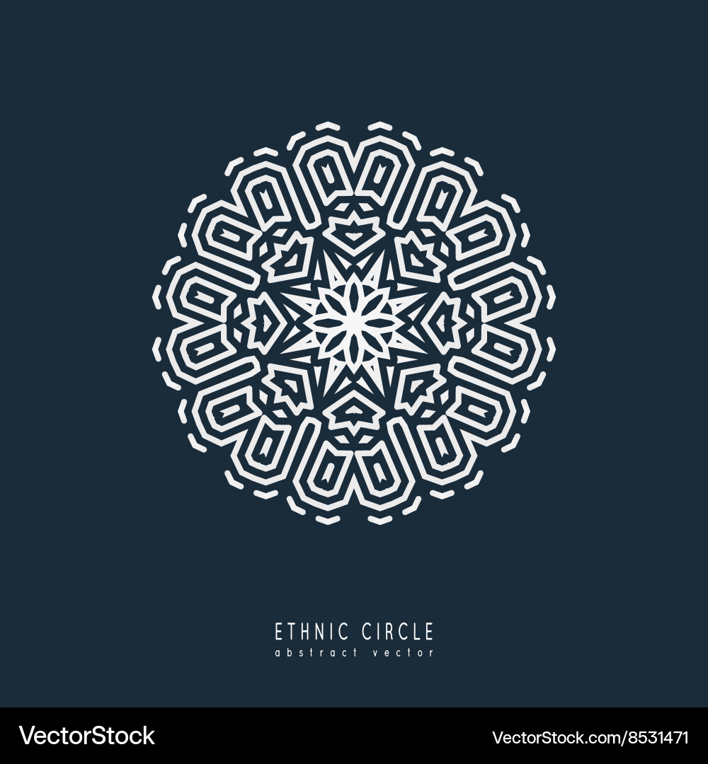 Ethnic mystical pattern with triangle and circles Ethnic mystical pattern with triangle and circles vector image