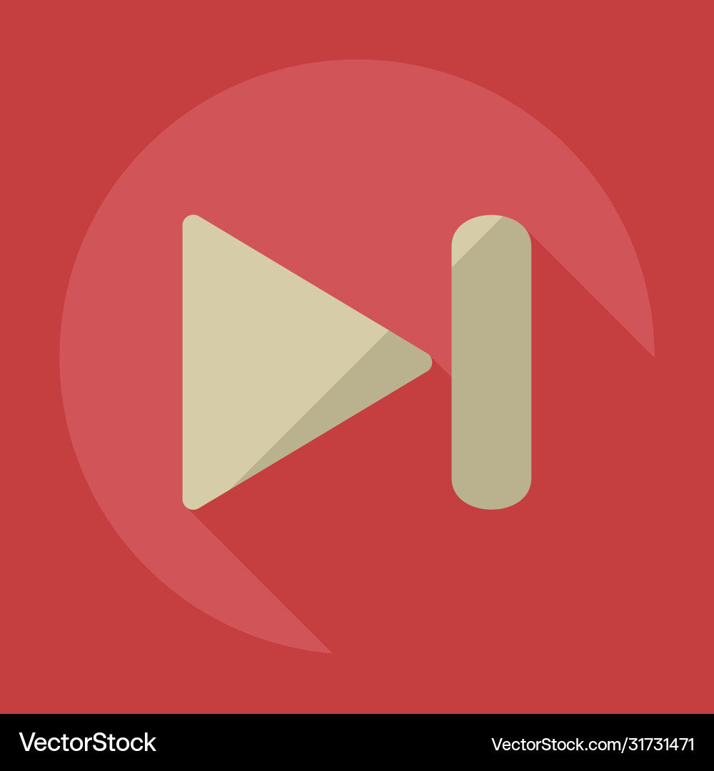 Flat modern design with shadow icon player vector image