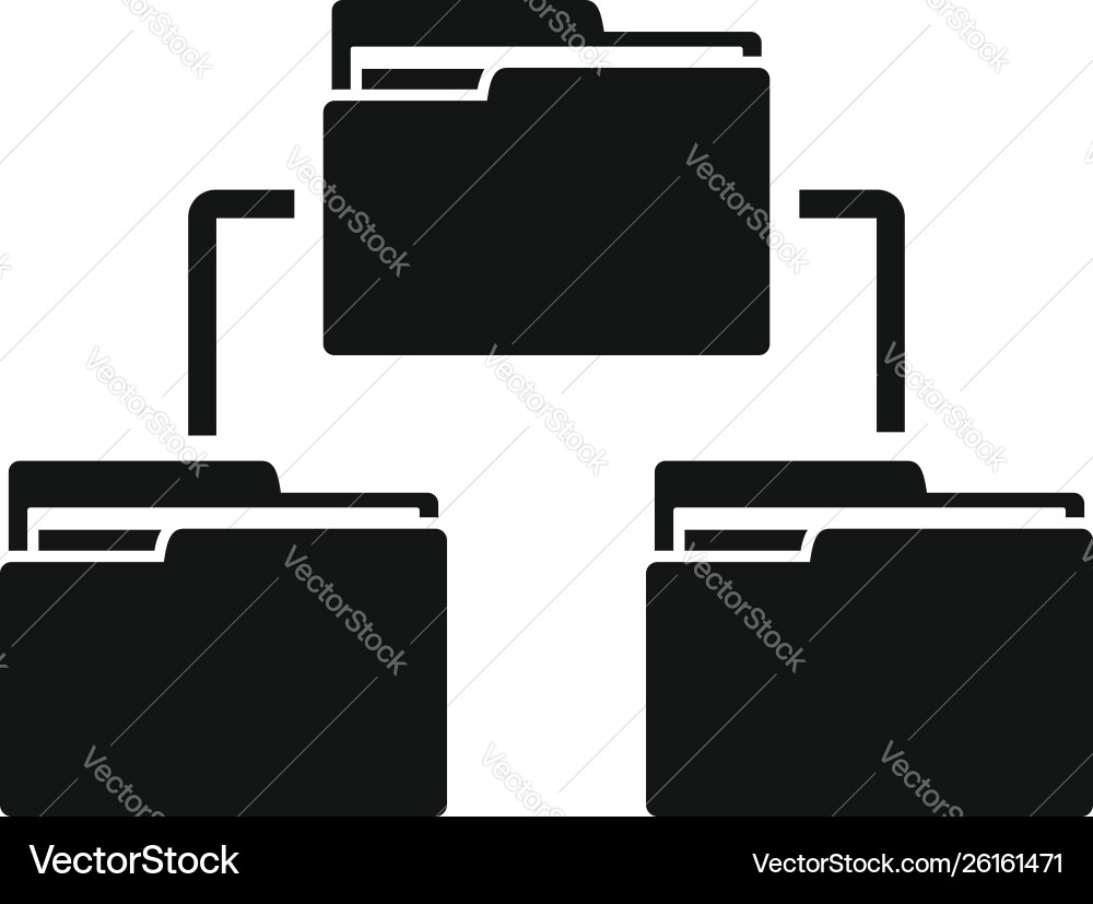 Folder network icon simple style Folder network icon simple style vector image