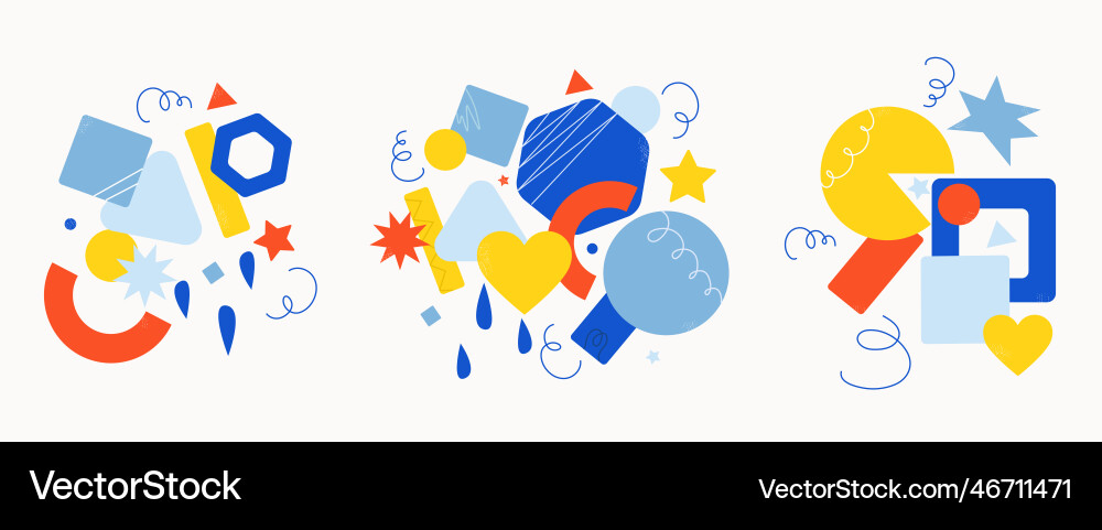 Geometric Shapes Collection vector image
