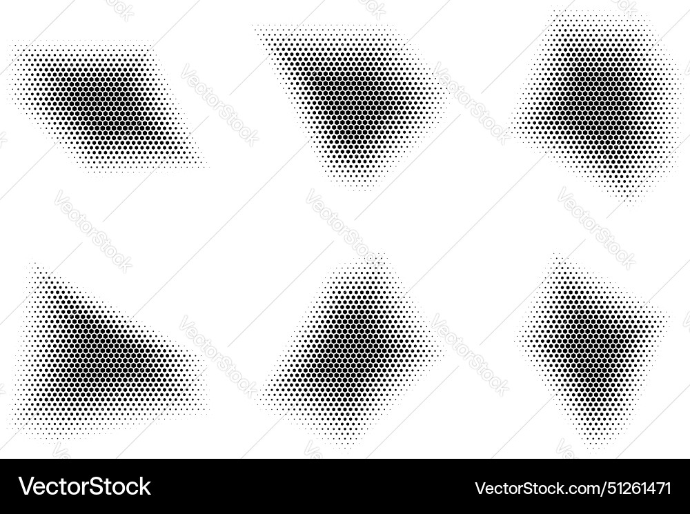 Halftone hexagon pattern reprographic technique Halftone hexagon pattern reprographic technique Vector Image