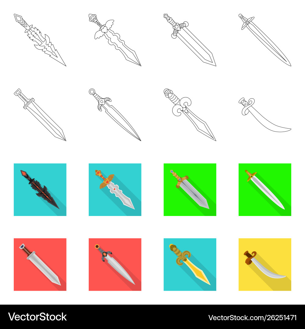 Isolated object game and armor logo collection vector image
