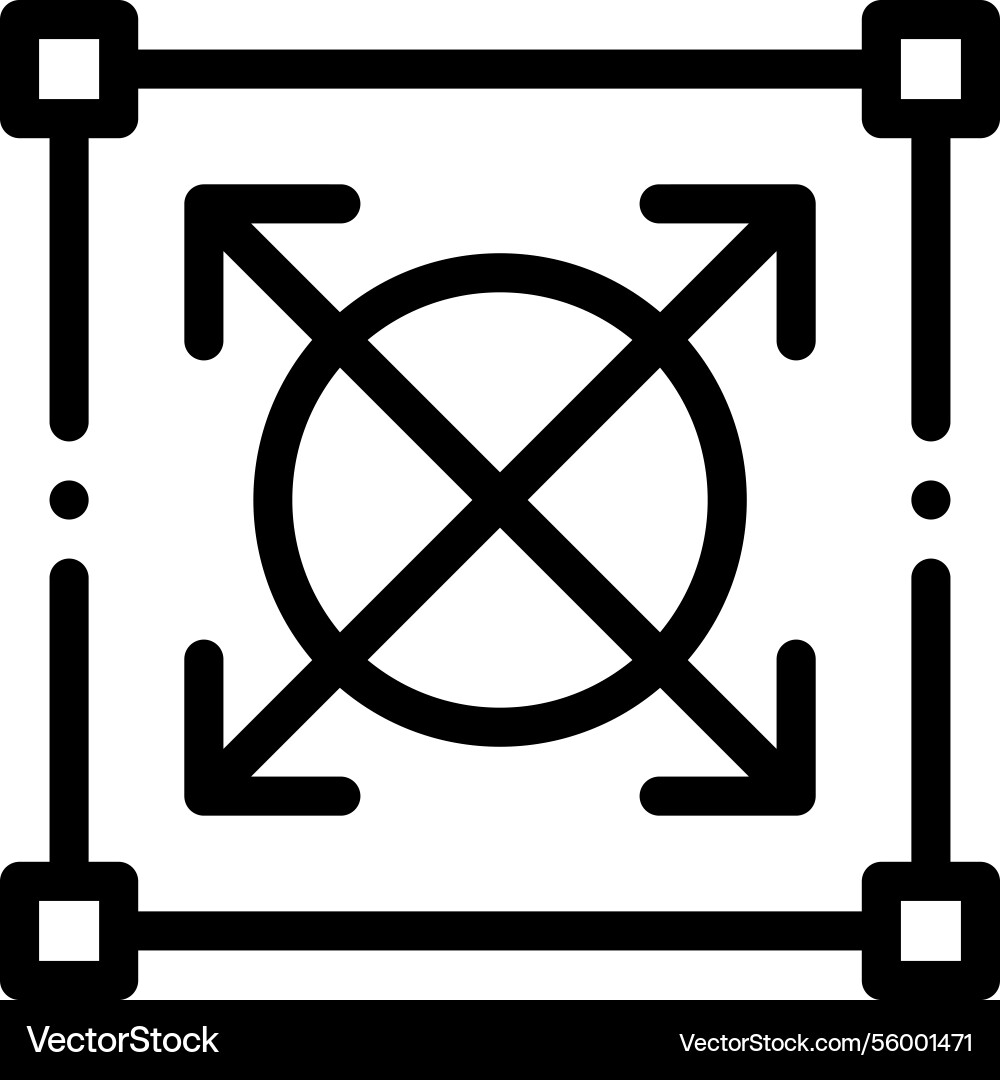 Object icon thin linear style design isolated Object icon thin linear style design isolated vector image