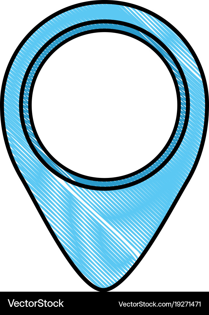Pin pointer location with arrow vector image
