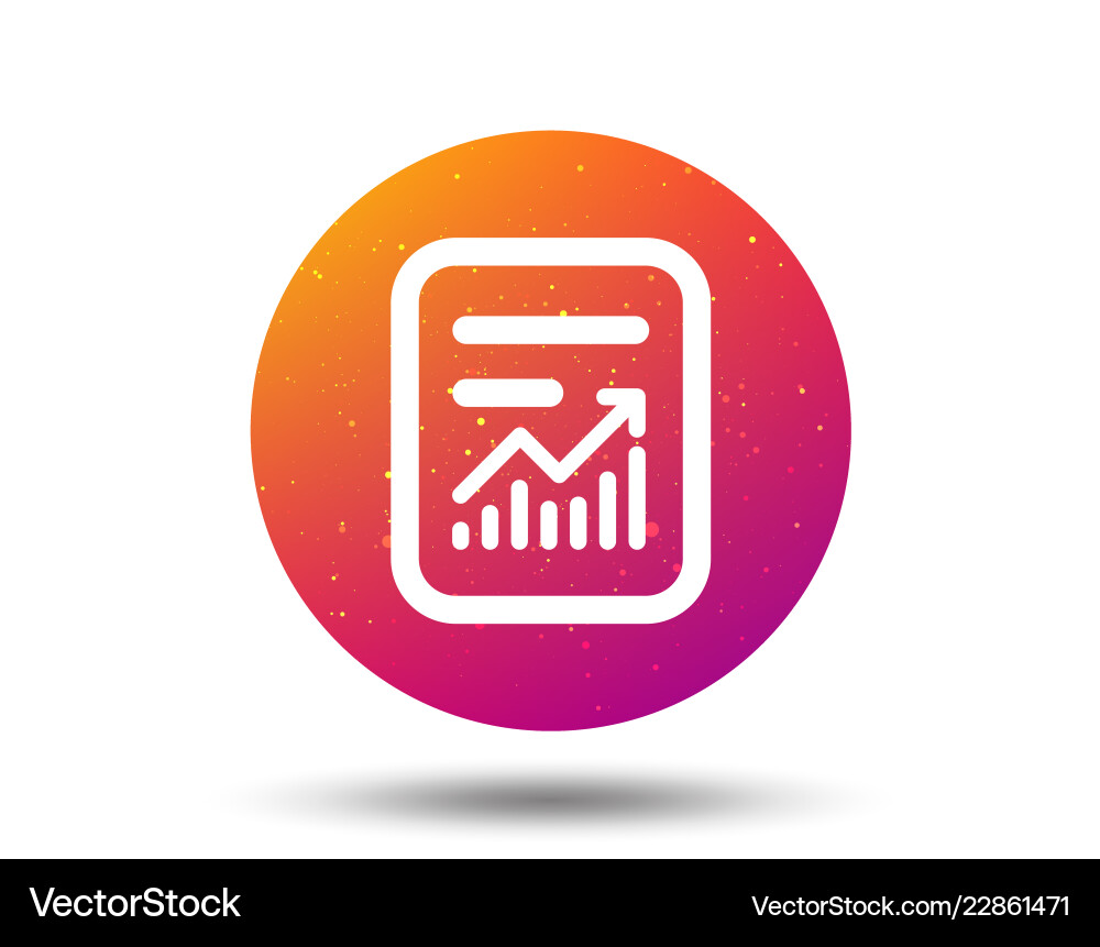 Report file icon document page with statistics Report file icon document page with statistics vector image