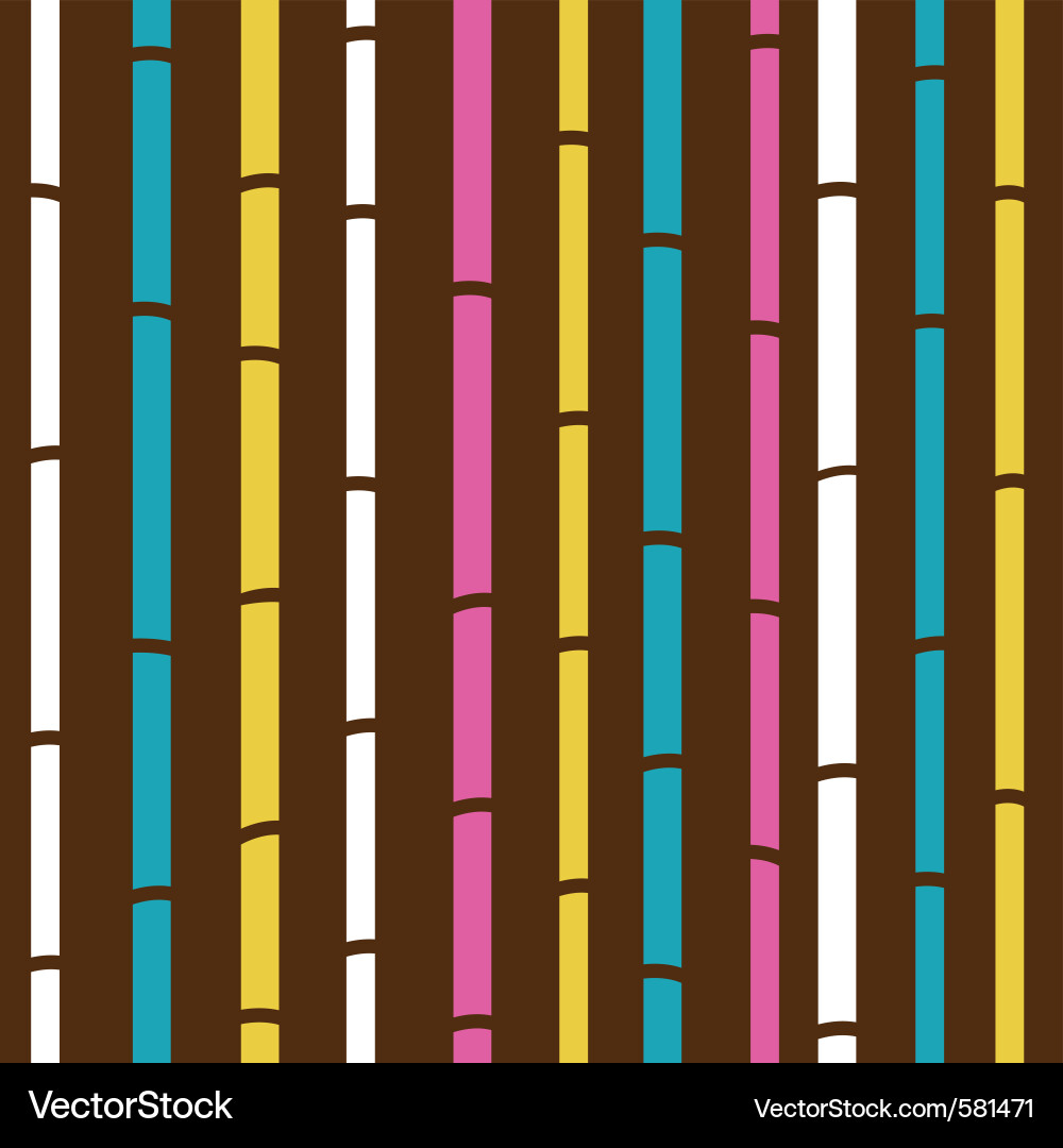 Retro Bamboo Stripes Vector Image