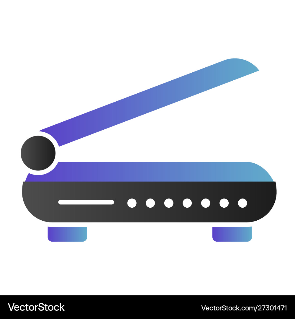 Scanner flat icon document scan color icons Vector Image