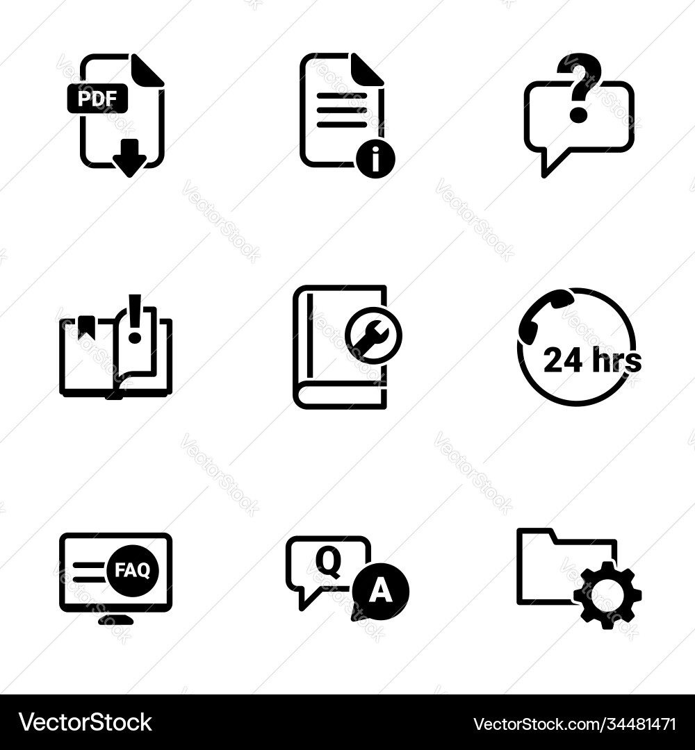 Set simple icons on a theme manual Set simple icons on a theme manual vector image