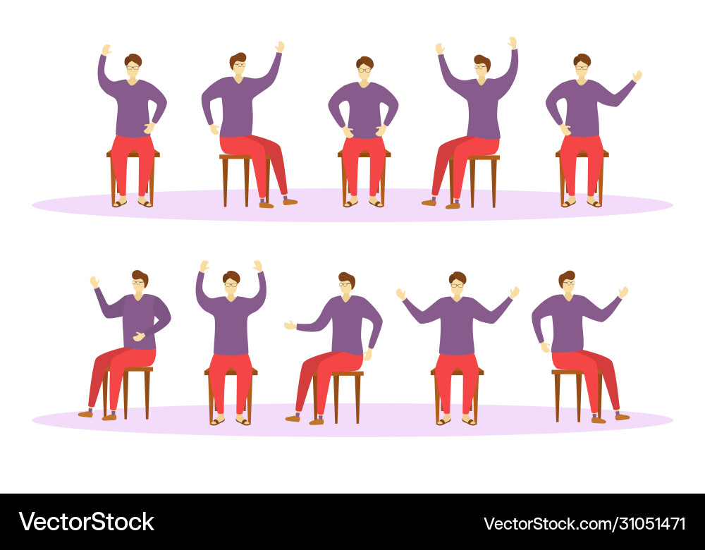 Sitting people men Sitting people men vector image