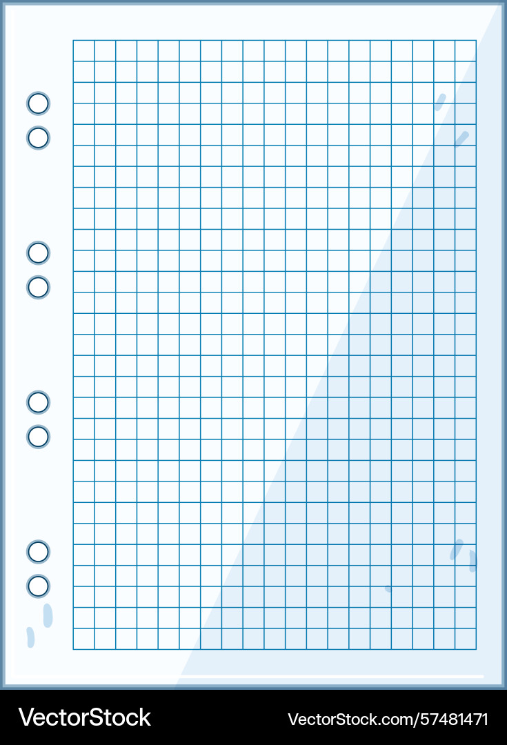 Writing notebook line page cartoon vector image