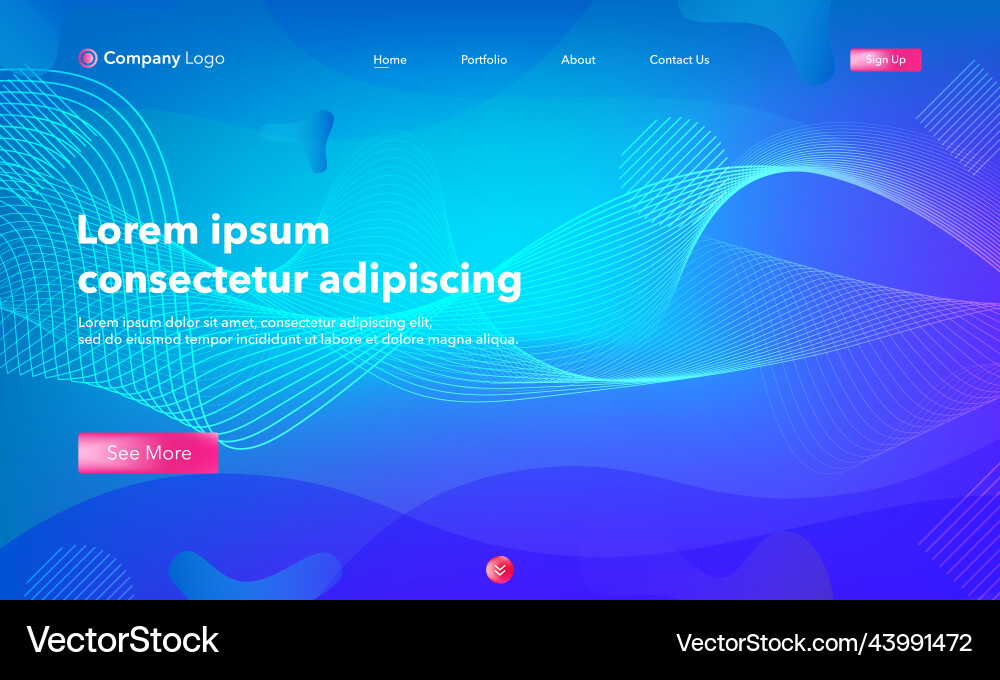 Abstract background website landing page template Abstract background website landing page template vector image