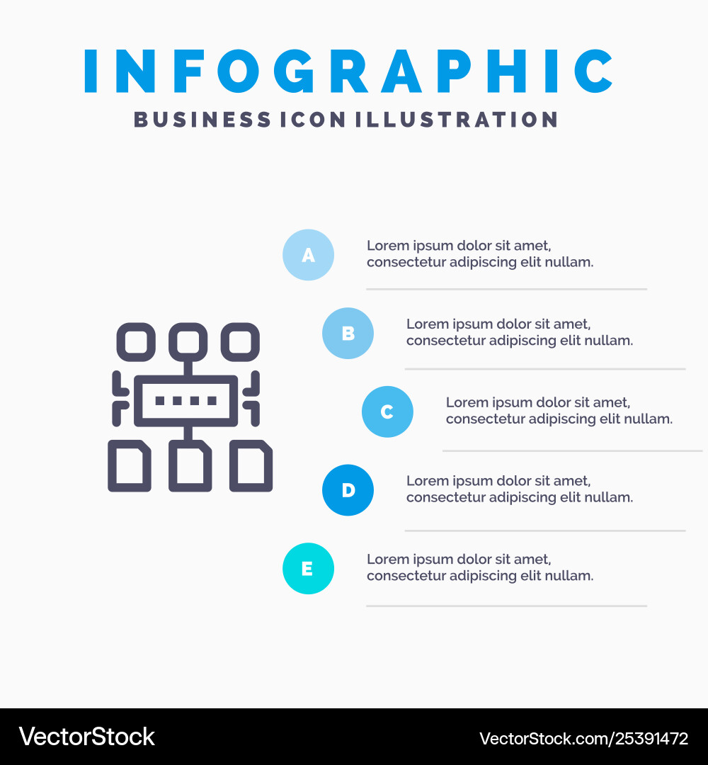 Algorithm Programm Benutzerdokument blaue Infografiken Vektorbild