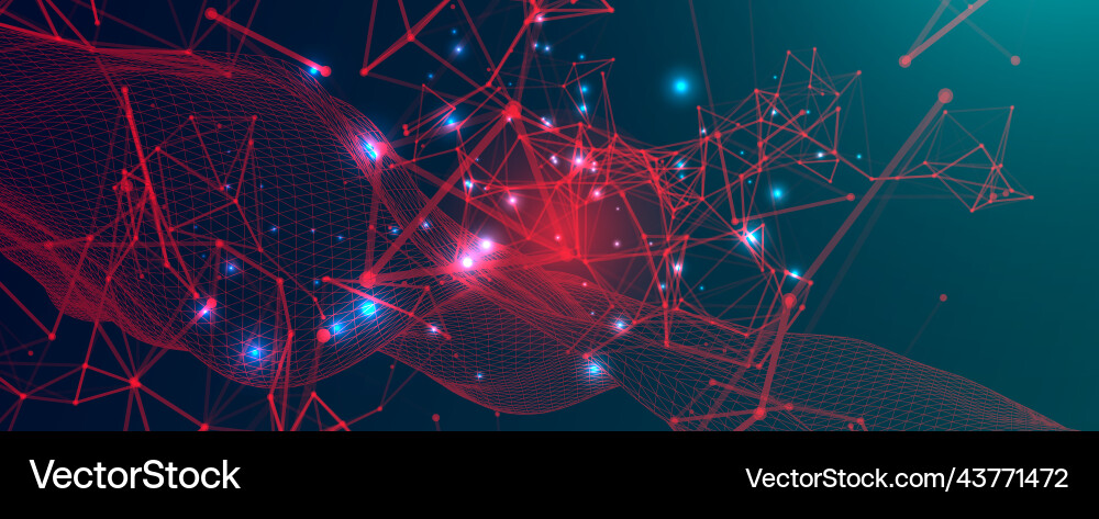 Background with plexus effect futuristic Background with plexus effect futuristic vector image