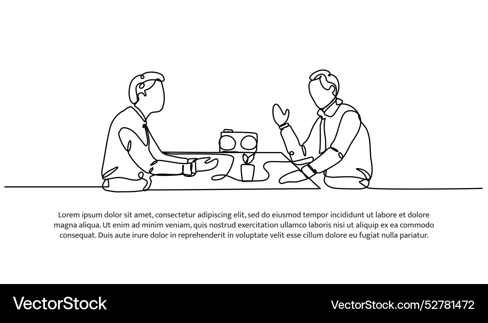 Continuous one line design of currently doing Vector Image