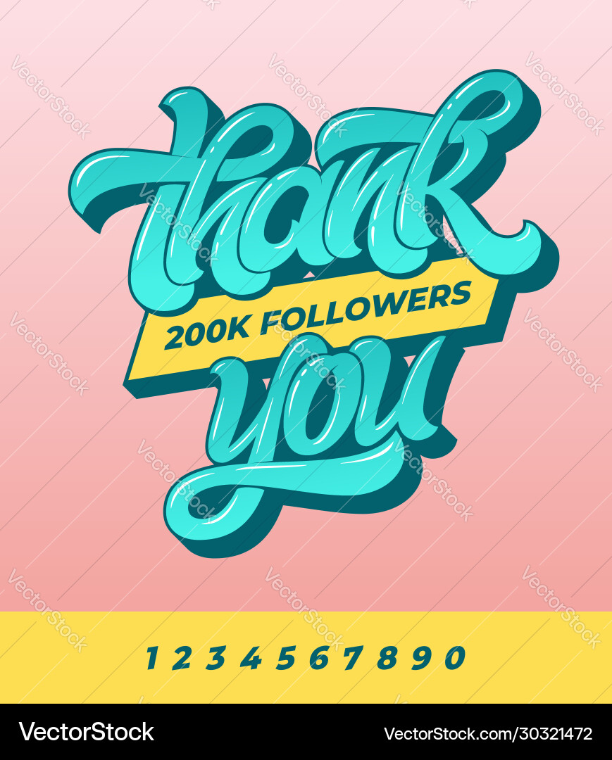 Danke 200k Anhänger Banner für Social Danke 200k Anhänger Banner für Social vektorbild
