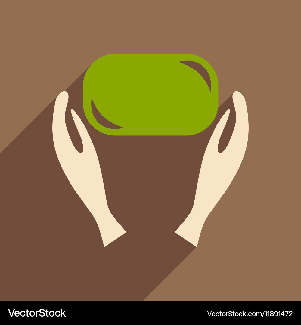 Flat with shadow icon and mobile application clean vector image