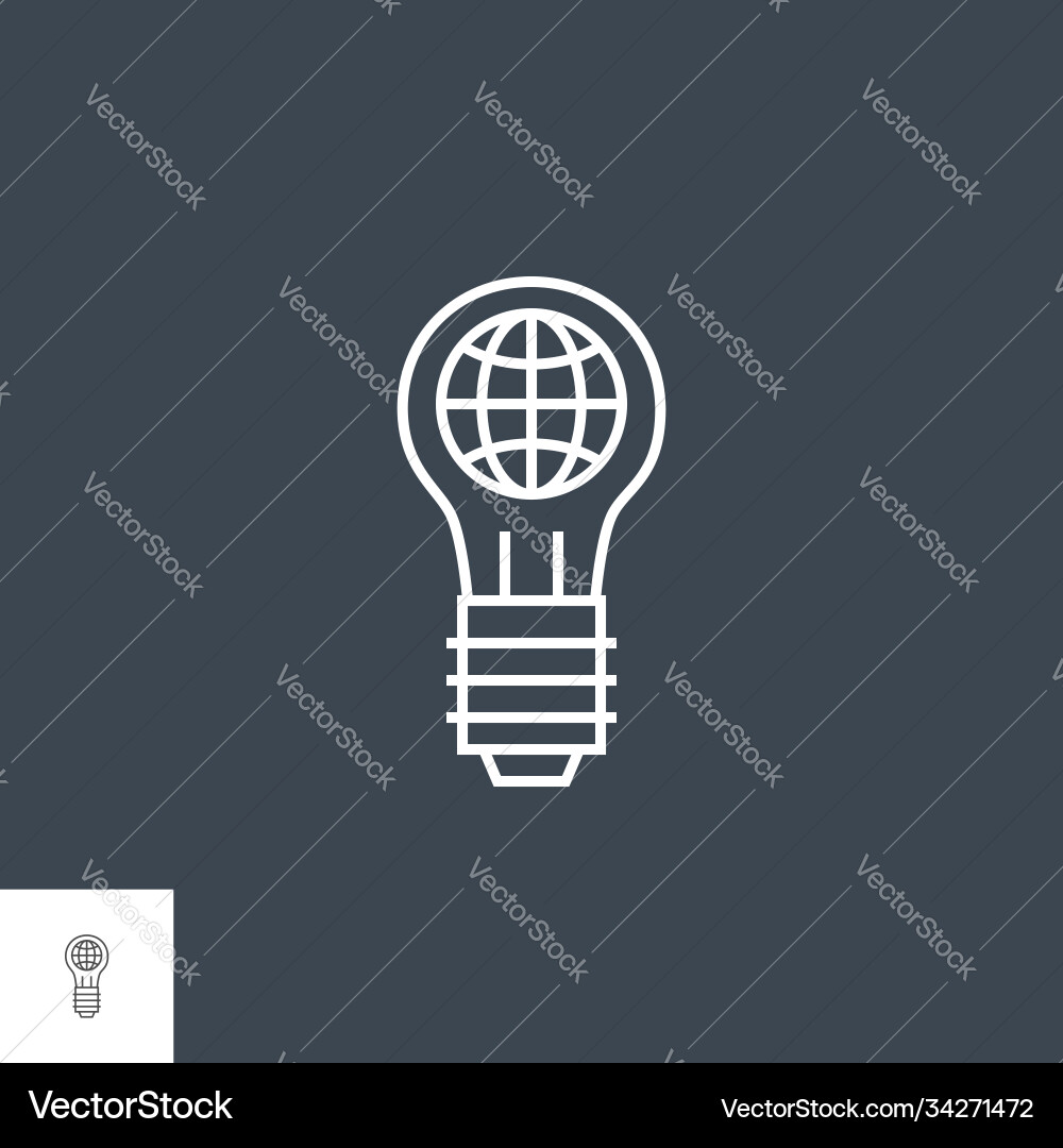 Global solution line icon Global solution line icon vector image