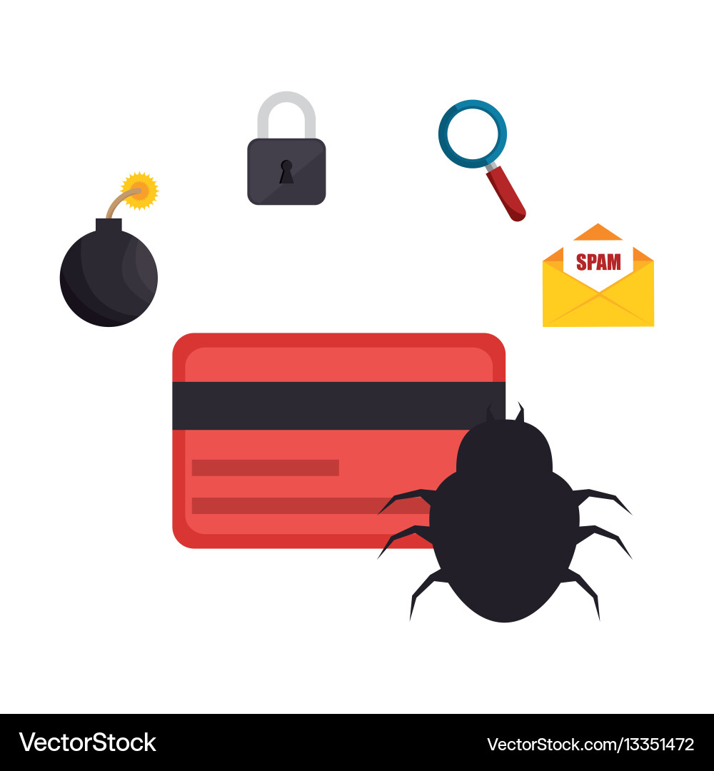 Hacking the system concept icons vector image