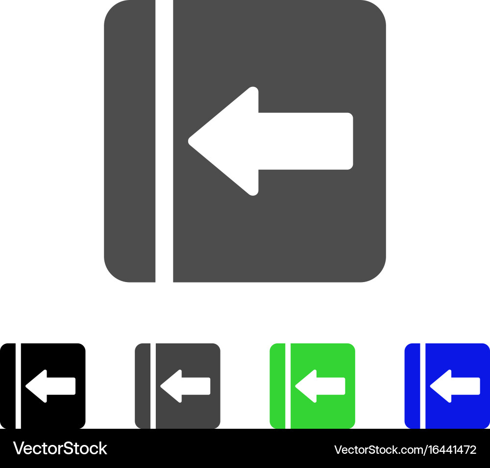 Hide menu left flat icon vector image