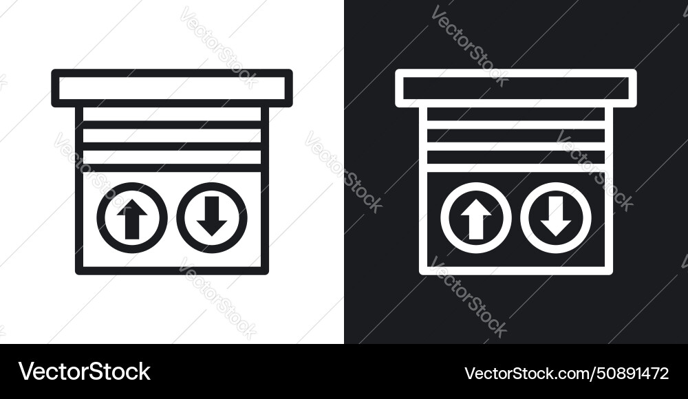 Jalousie icon set window shutter blind symbol Jalousie icon set window shutter blind symbol vector image