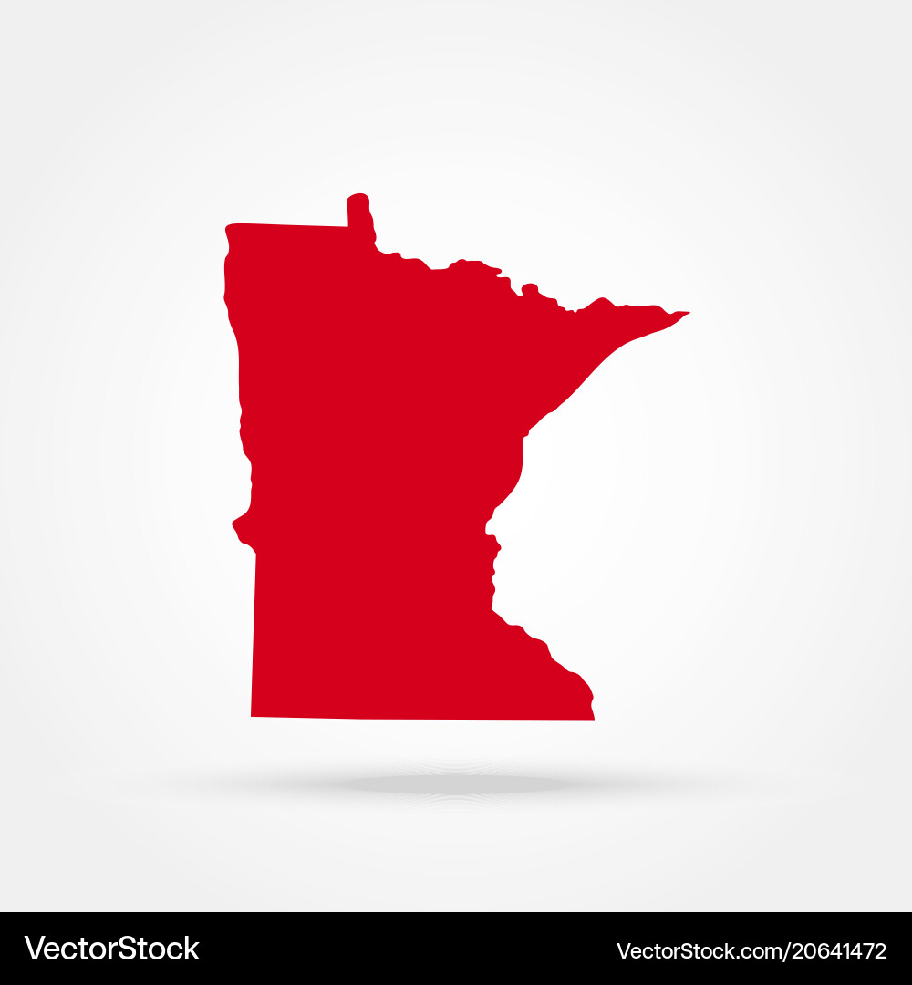 Map of the us state minnesota Map of the us state minnesota vector image