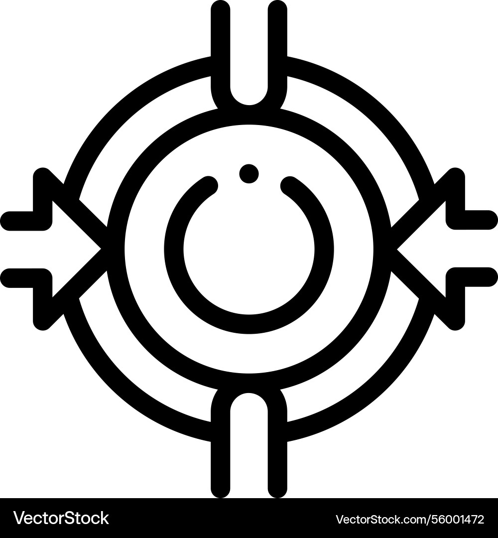 Objection icon thin linear style design isolated Objection icon thin linear style design isolated vector image