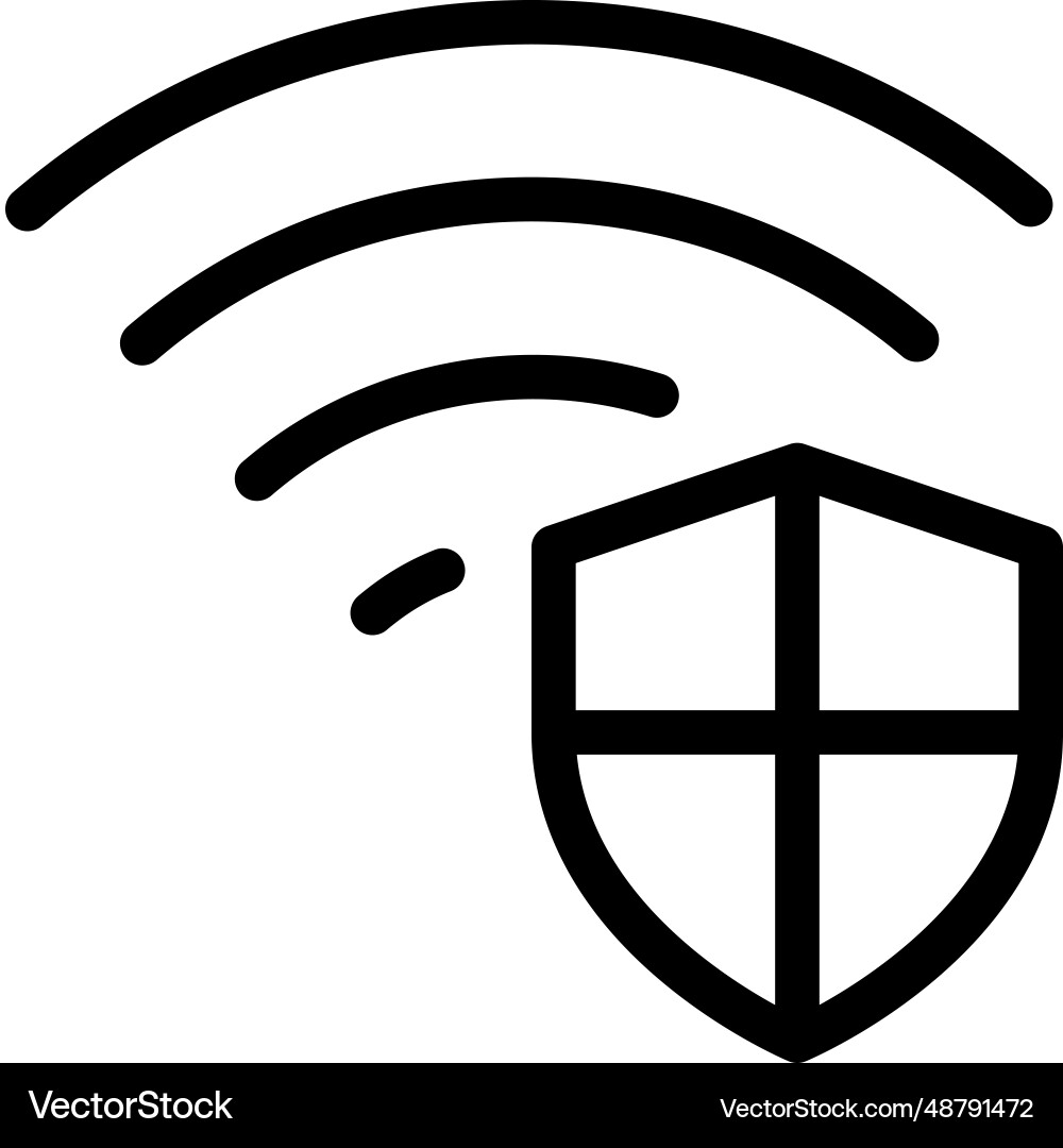 Private network for secure online access vector image