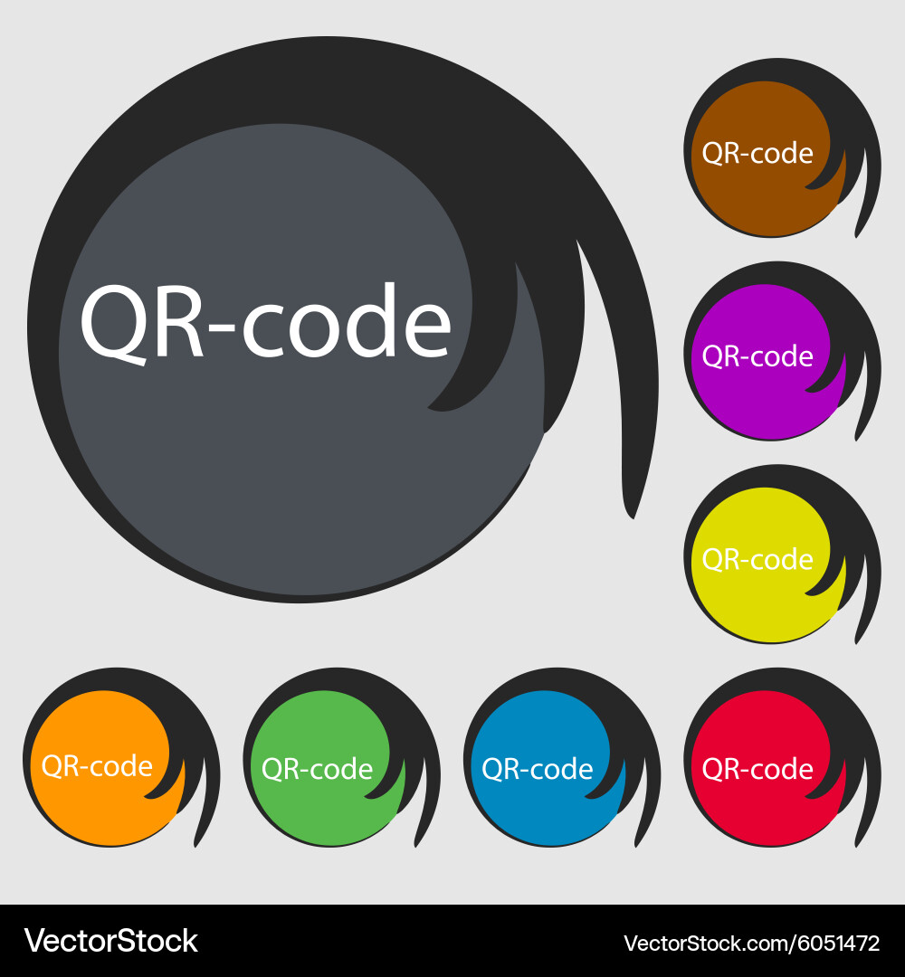 Qr-code sign icon scan code symbol symbols Vector Image