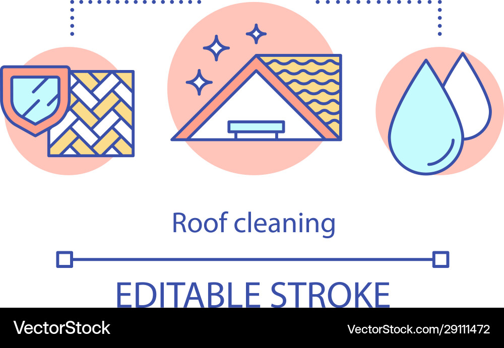 Roof cleaning concept icon Roof cleaning concept icon vector image