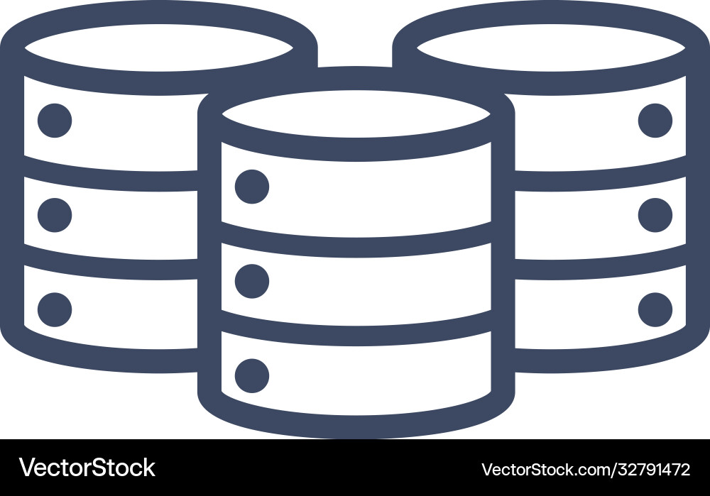 Web hosting line style icon design vector image