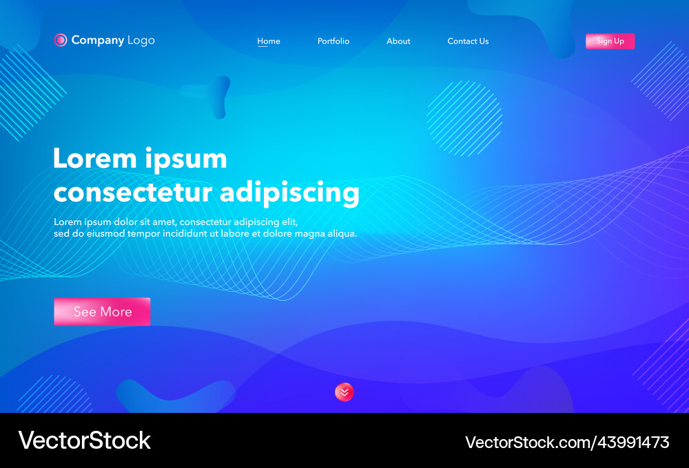 Abstract background website landing page template Abstract background website landing page template Vector Image