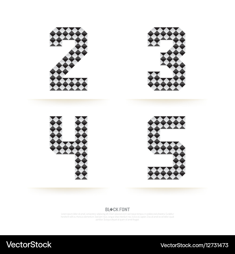 Alphabet set block style vector image