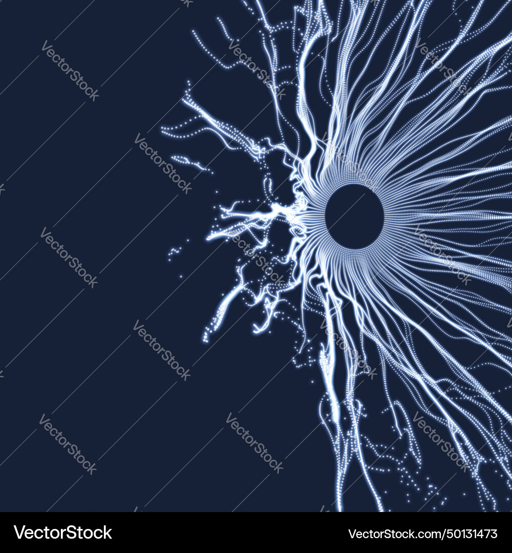 Array with dynamic particles 3d technology style Array with dynamic particles 3d technology style vector image