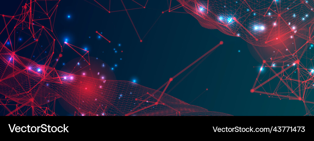 Background with plexus effect futuristic Background with plexus effect futuristic Vector Image