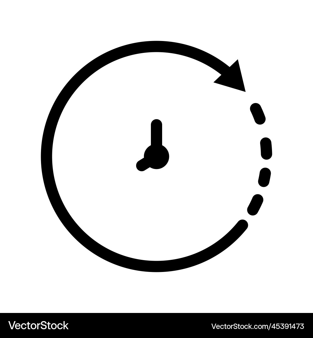 Clock icon with arrow suitable for time line Clock icon with arrow suitable for time line vector image