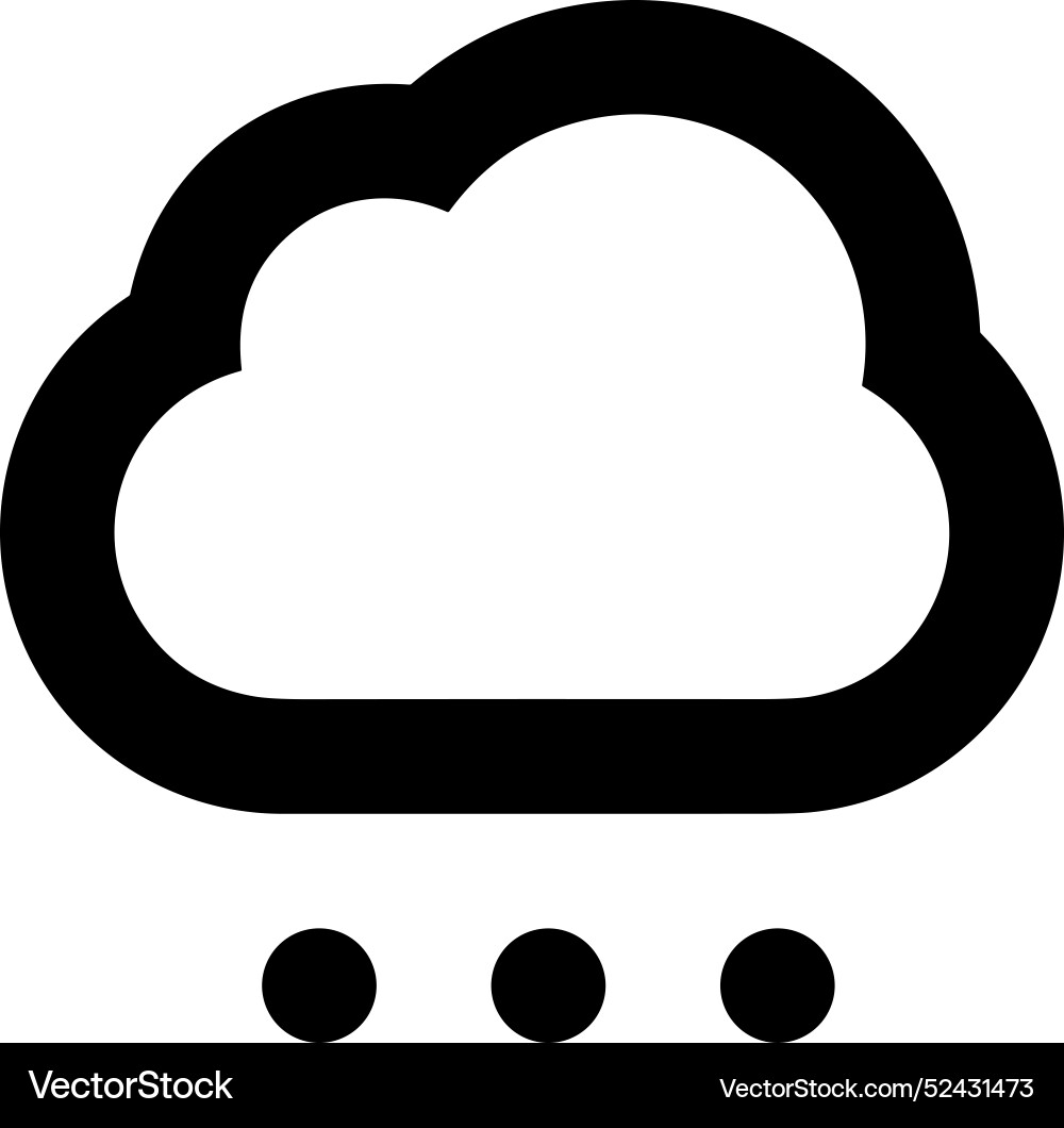 Cloud storage icon symbol image of the database Cloud storage icon symbol image of the database Vector Image
