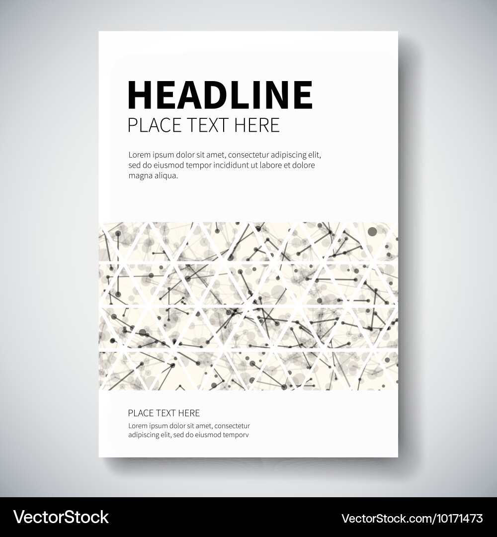 Cover design with abstract colorful triangulated Vector Image