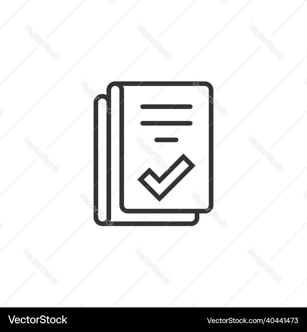 Document checklist icon in flat style report Document checklist icon in flat style report Vector Image